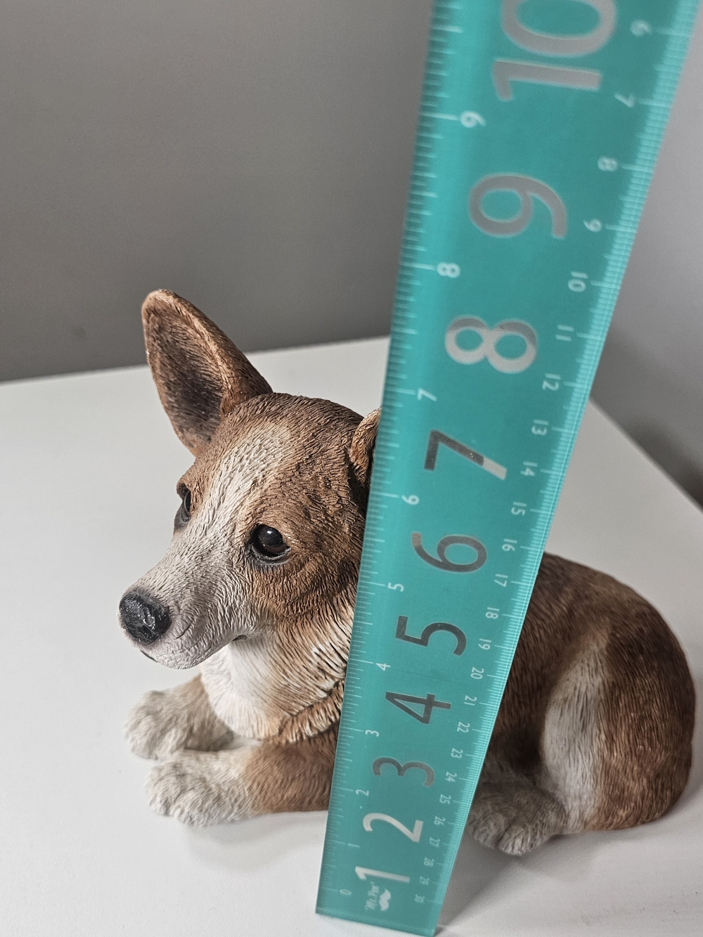 Sandicast Original Size Red Pembroke Welsh Corgi Sculpture, Sitting - Picture 7 of 7